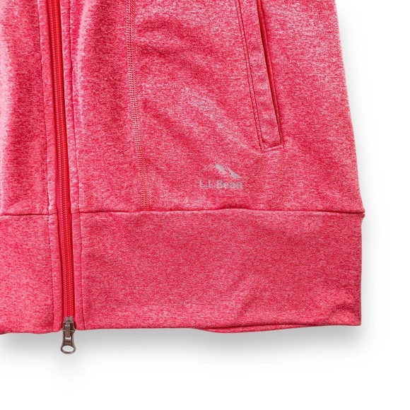 LL Bean Medium Jacket Cotton Blend Full Zip Pink Peach Women's Running Athletic - Picture 7 of 15